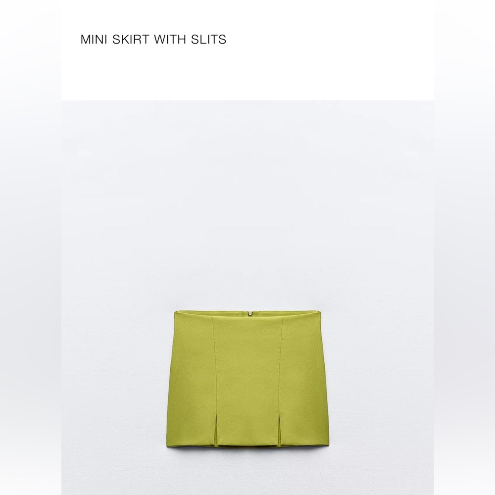 Zara Lime Mini Skirt with Slits

Part of a set
